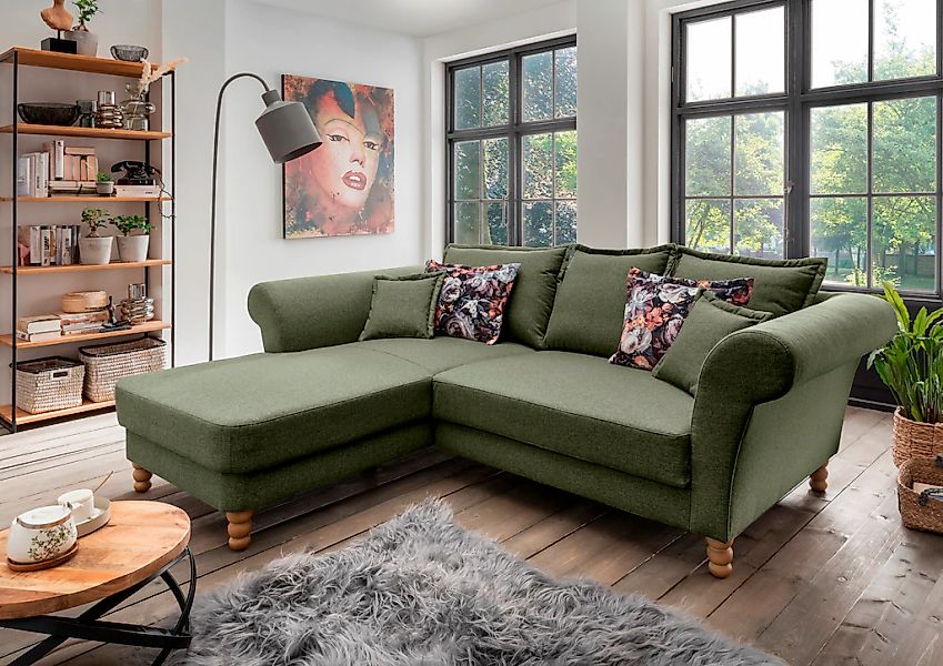 Home affaire "Tassilo Mega Polsterecke mit Kaltschaum im Sitz, bequem, L-Fo günstig online kaufen