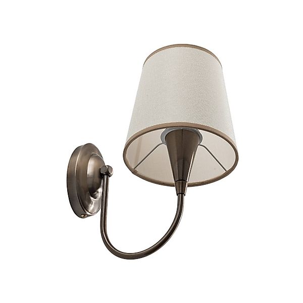 Wandleuchte Pardo, messing, Metall/Stoff, Höhe 31 cm, E27 günstig online kaufen