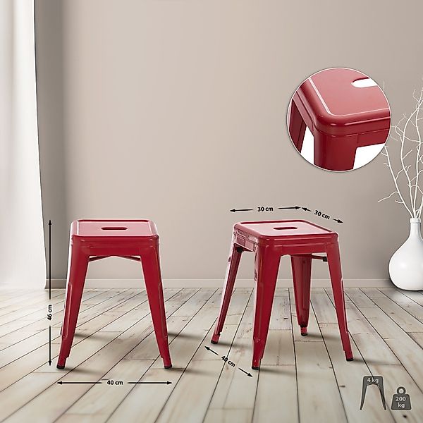 CLP Sitzhocker Armin, stapelbar, Hocker aus günstig online kaufen