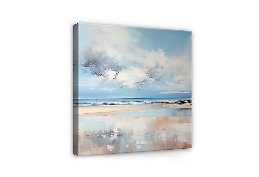 Wallarena Leinwandbild Strand Meer Art Abstrakt Kunst Wandbild XXL Leinwand günstig online kaufen