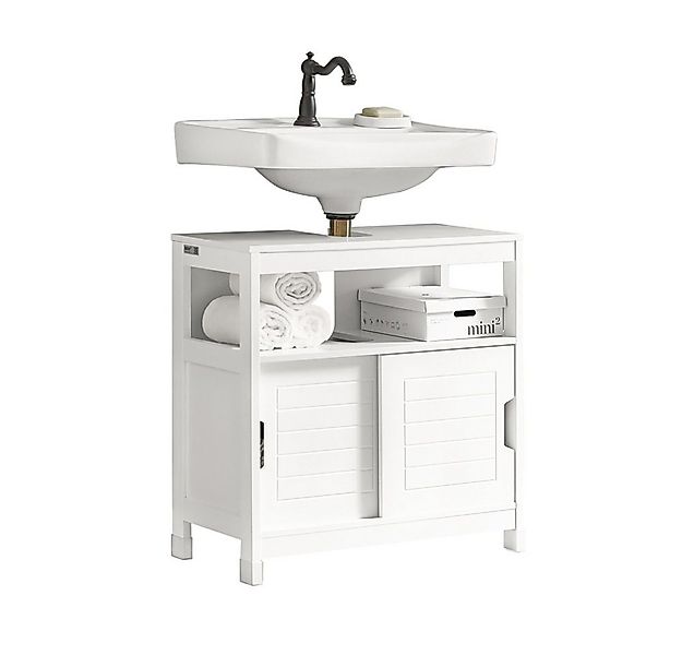 SoBuy Waschbeckenunterschrank FRG128 Badezimmerschrank mit 2 Türen, Untersc günstig online kaufen