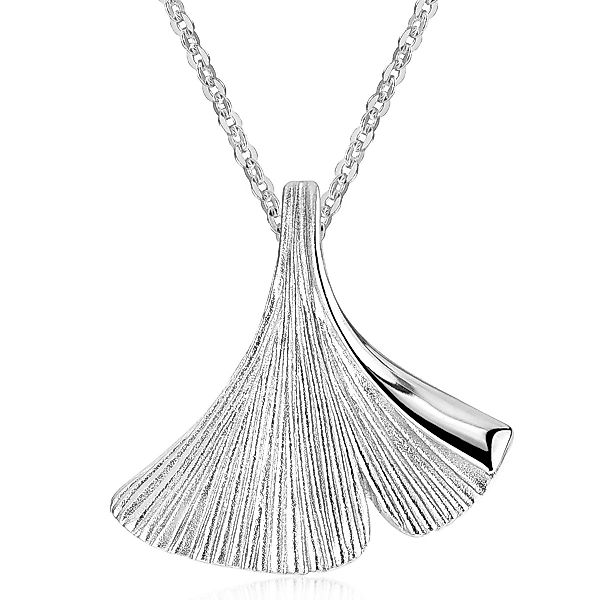 Materia Kettenanhänger Gingko / Gingkoblatt Silber günstig online kaufen