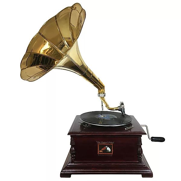 Grammophon Antik-Stil 4-Eckig Nostalgie Schellackplatten Trichter Grammofon günstig online kaufen