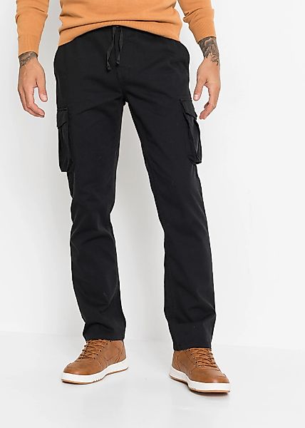 bonprix Cargohose Regular Fit Cargohose aus reiner Baumwolle, Straight günstig online kaufen