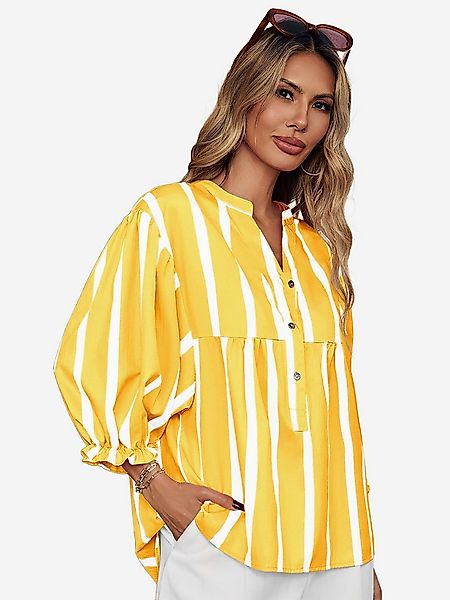 Imily Bela Blusentop Damen Puffärmel Bluse gestreift (Packung, 1-tlg., 1per günstig online kaufen