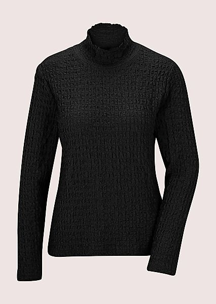 MADELEINE Langarmshirt "Jerseybluse Elegantes Oberteil mit Stehkragen" günstig online kaufen