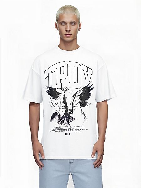 trueprodigy Oversize-Shirt Yuki Logoprint Rundhals dicker günstig online kaufen
