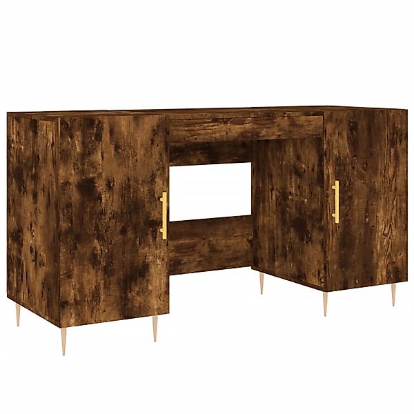 vidaXL Schreibtisch Räuchereiche 140x50x75 cm Holzwerkstoff 829537 günstig online kaufen