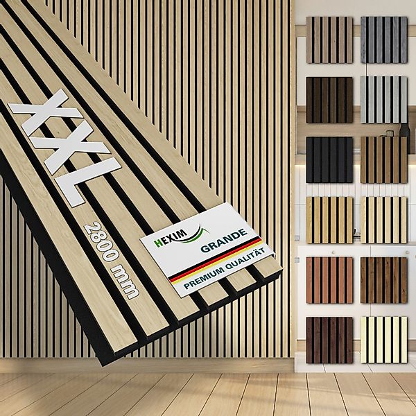 Hexim Wandpaneel, (Akustikpaneele 280x30cm Holzpaneele Grande günstig online kaufen