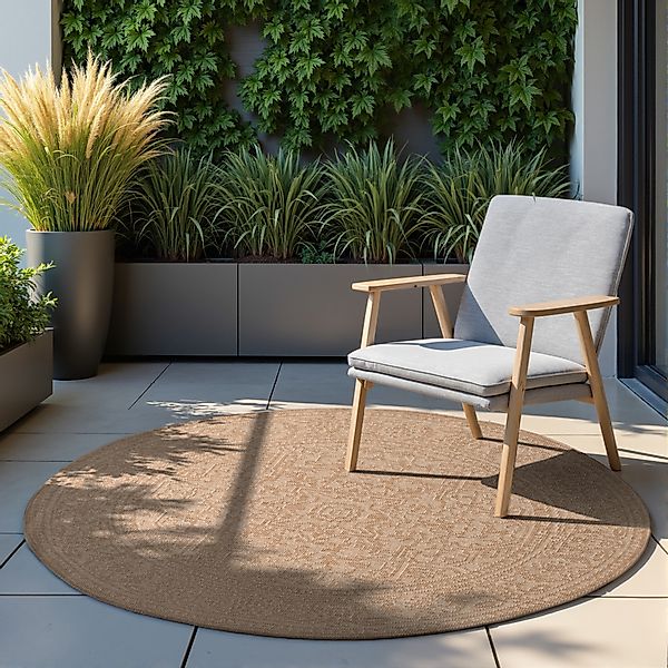 HANSE Home Outdoorteppich »Kona Wendeteppich«, rund, 5 mm Höhe, In und Outd günstig online kaufen