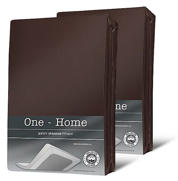 One Home Spannbettlaken Jersey, Jersey, Gummizug: rundum, (2 Stück), Double günstig online kaufen