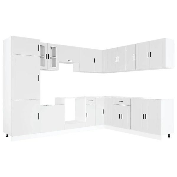 vidaXL 14 Tlg Küchenschrank-Set Porto Weiß Holzwerkstoff 3314991 günstig online kaufen