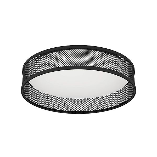 LED-Deckenlampe Luppineria Stahlgeflecht, schwarz günstig online kaufen