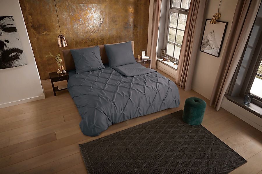 PURE luxury collection Wendebettwäsche "Elegence" 2 Stk. Mikrofaser, Uni, S günstig online kaufen