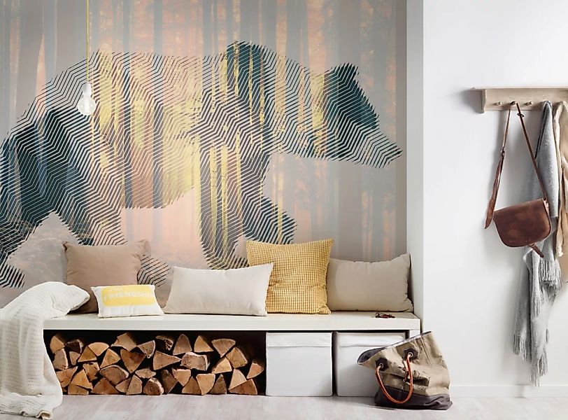 Architects Paper Fototapete »Atelier 47 Bear Forest 1«, Wald, Vlies, Wand, günstig online kaufen