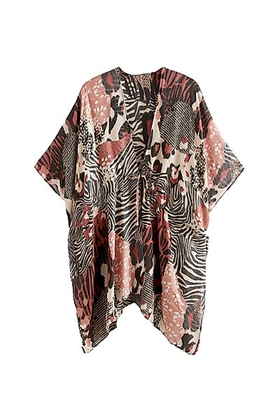 Next Strandkleid Langer Kimono mit Bindegürtel günstig online kaufen
