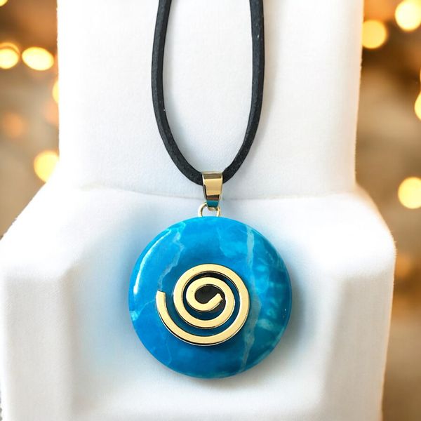 Steinfixx® Lange Kette echter Edelsteindonut 30 günstig online kaufen