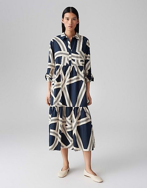 OPUS Midikleid WERANO LANE aus nachhaltiger Baumwolle grafisches Muster, Pe günstig online kaufen