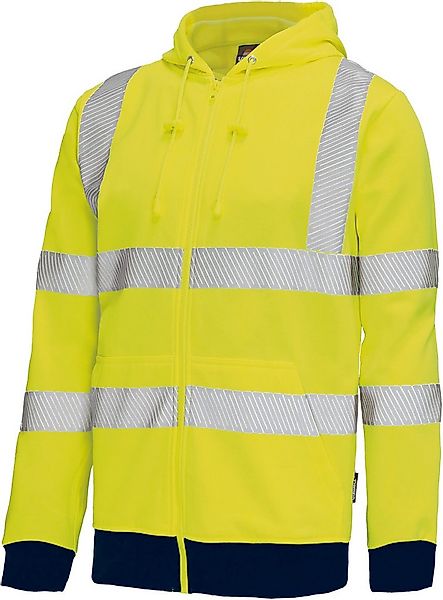 vizwell Sweatjacke Warnschutz Zip-Jacke Zip-Hoodie Kapuzenjacke weicher, be günstig online kaufen