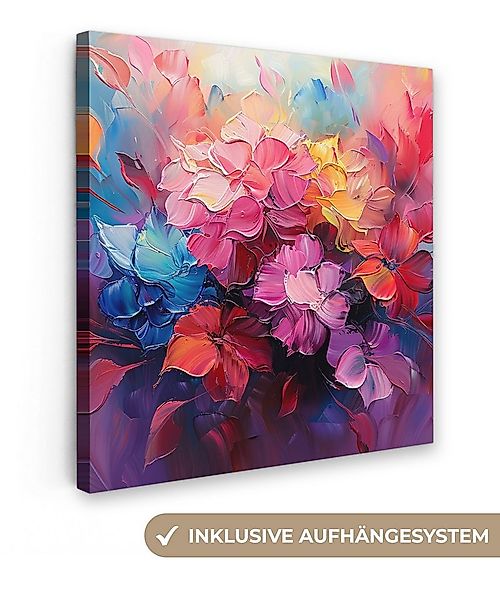 OneMillionCanvasses® Leinwandbild Blumen - Malerei - Abstrakt - Farbenfroh, günstig online kaufen