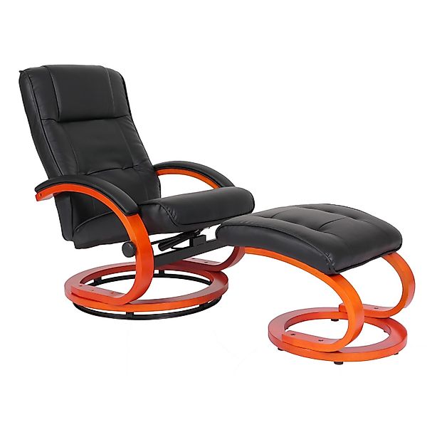 MCW Relaxsessel Aprilia mit Hocker Schwarz günstig online kaufen