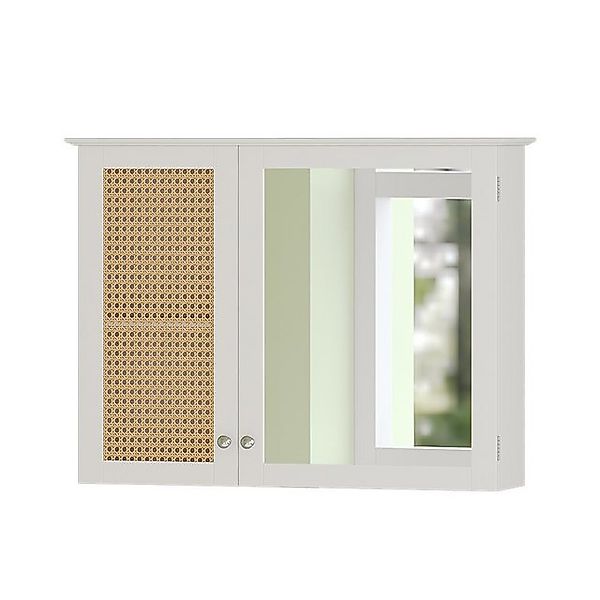 Vicco Badspiegelschrank Rosario Weiß 68 x 49 cm mit 2 Türen günstig online kaufen