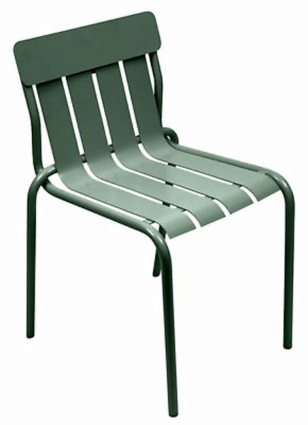 Stapelbarer Stuhl Stripe metall grün / von Matali Crasset - Fermob - Grün günstig online kaufen