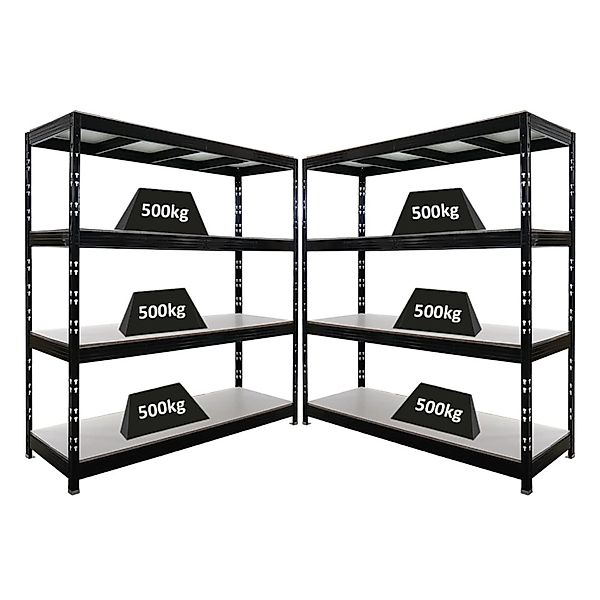 PROREGAL Mega Deal 2x Profi Schwerlastregal Rhino HxBxT 200x200x60cm 4 Mela günstig online kaufen