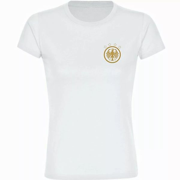 multifanshop T-Shirt Damen Deutschland - Adler Retro Gold - Frauen günstig online kaufen