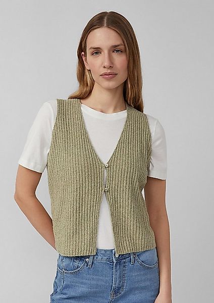 s.Oliver Funktionsweste Strickpullunder Leichte Strickweste aus Bouclé günstig online kaufen