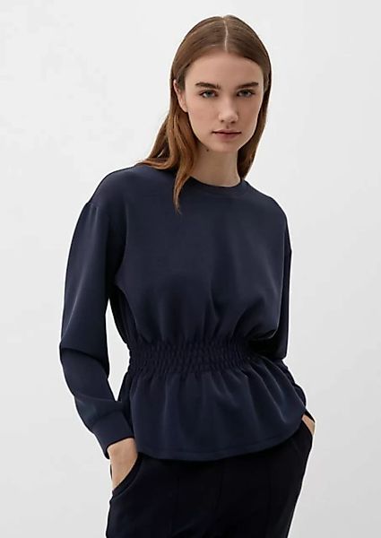 s.Oliver Sweatshirt Sweatshirt mit Smok-Detail Smok-Detail, Raffung günstig online kaufen