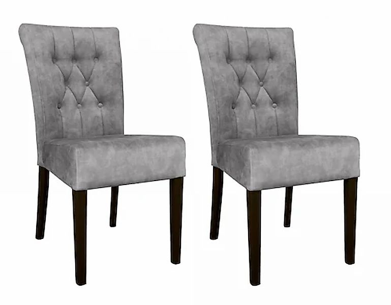 Home affaire 4-Fußstuhl »Ravenna«, (Set), 2 St., Samtvelours, Esszimmerstuh günstig online kaufen