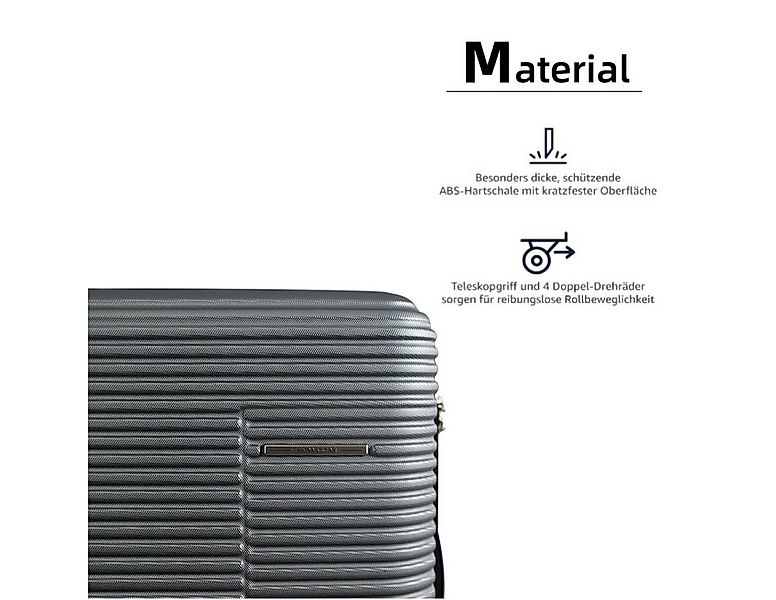 NEWCOM Hartschalen-Trolley Hartschalenkoffer / ABS Reisekoffer / Leichter R günstig online kaufen