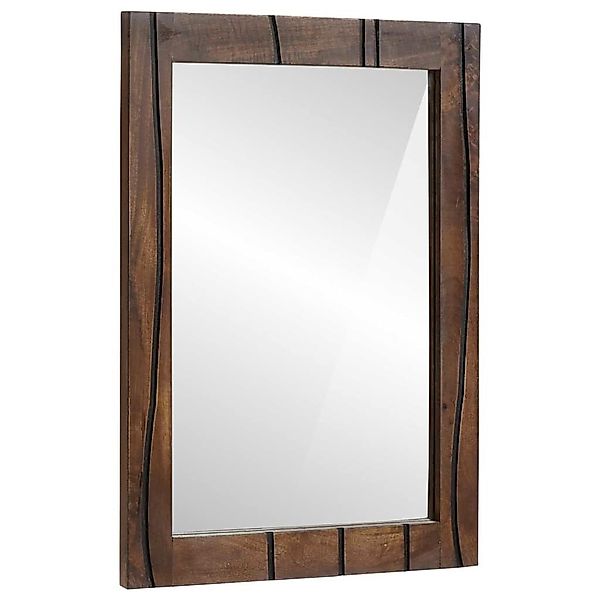 vidaXL Spiegel Badezimmer Spiegel Wandmontiert Braun günstig online kaufen