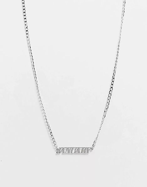 DesignB – Halskette mit „January“-Anhänger-Silber günstig online kaufen