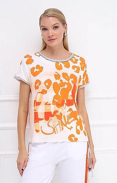 Passioni T-Shirt mit Leoprint und Glitzer Details günstig online kaufen