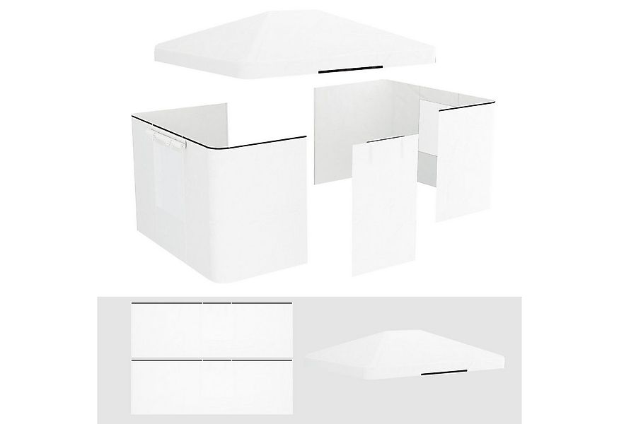 Outsunny Pavillon-Ersatzdach Ersatzdach-Set für Garten Pavillondach mit 2 S günstig online kaufen
