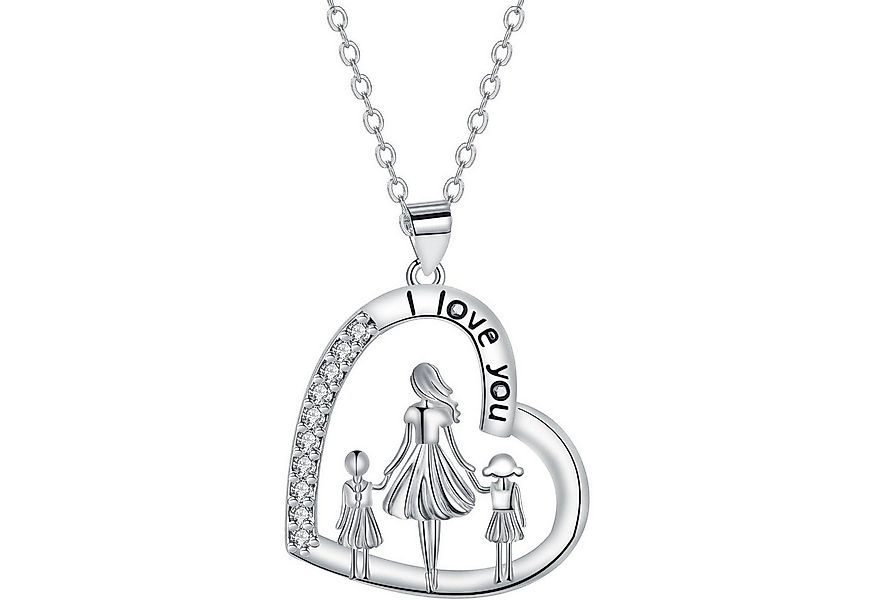 LuxusKollektion Kette und Anhänger Set Halskette 925 Sterling Silber Herz A günstig online kaufen