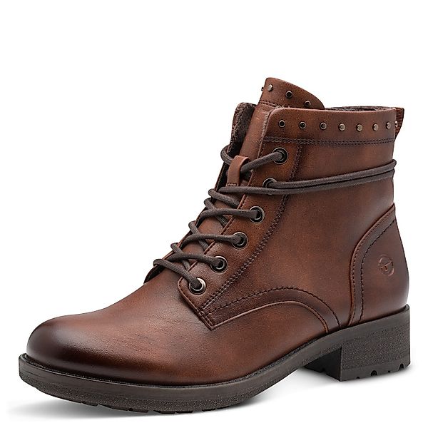 Tamaris Schnürstiefelette, Blockabsatz, Schnürboots mit Nieten günstig online kaufen