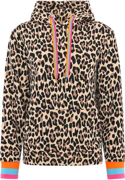 Zwillingsherz Hoodie ""Leo Allover Neon Kante"" mit Animal-Design und kontr günstig online kaufen