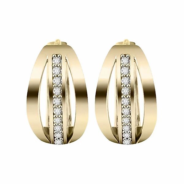Adelia´s Klappcreolen "Damen Ohrringe – Klappcreole aus 333 Gold mit Zirkon günstig online kaufen