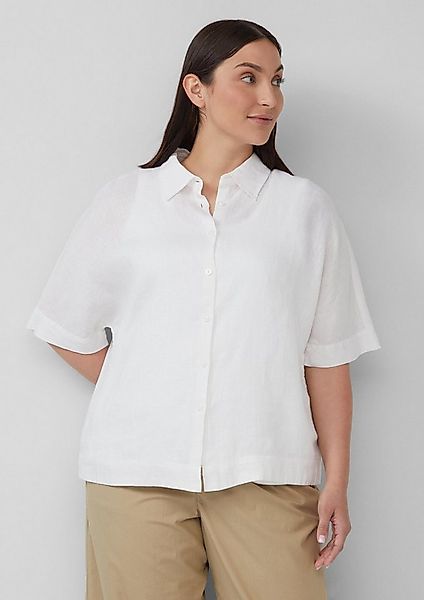 s.Oliver Kurzarmbluse Bluse Verkürzte Bluse aus Leinen im Relaxed Fit günstig online kaufen