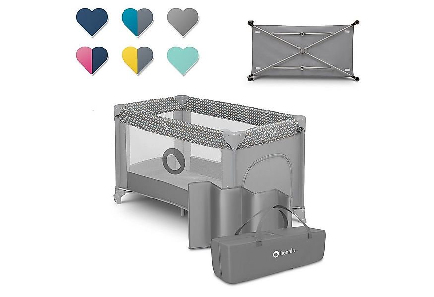 lionelo Baby-Reisebett Stefi, 120x60 cm Tragetasche  Klappbaren  Seiteneing günstig online kaufen
