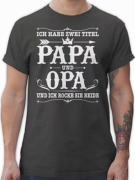 Shirtracer T-Shirt Ich habe zwei Titel Papa und Opa Opa Geschenke günstig online kaufen