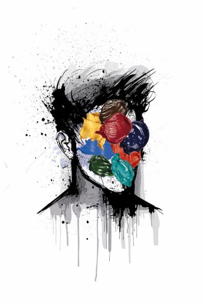 queence Leinwandbild »Kopf« Abstrakt   Bilder von Männern   Kunst   klassis günstig online kaufen