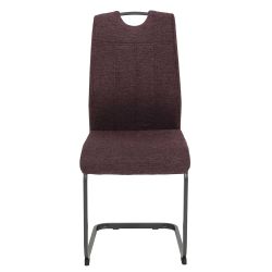 Freischwinger Stuhl in Bordeaux Dunkelgrau (Set) günstig online kaufen