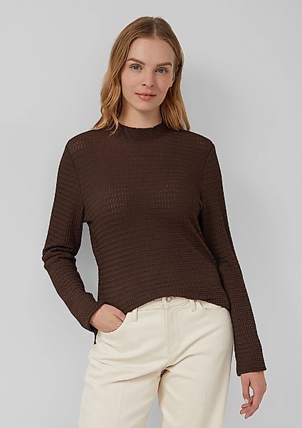 s.Oliver Langarmshirt Longsleeve aus Spitzenjersey im günstig online kaufen