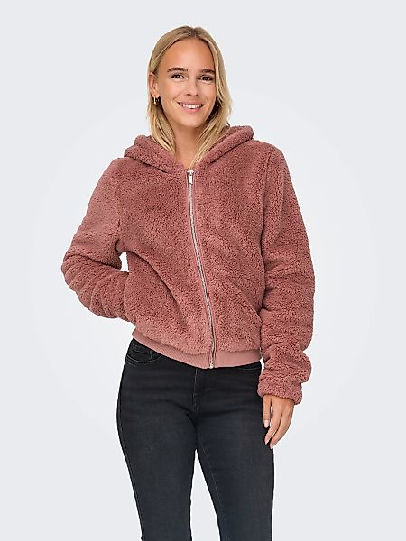 ONLY Kapuzenplüschjacke "ONLNEWANNA CONTACT SHERPA JKT OTW NOOS", mit Kapuz günstig online kaufen