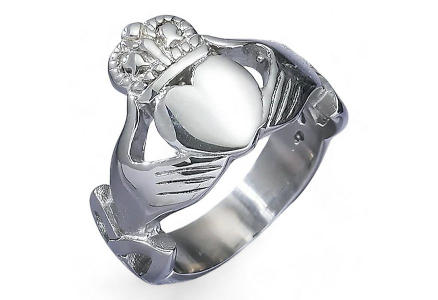 Eyecatcher Fingerring Claddagh Ring Herz und Krone in Hand der Raute, Silbe günstig online kaufen