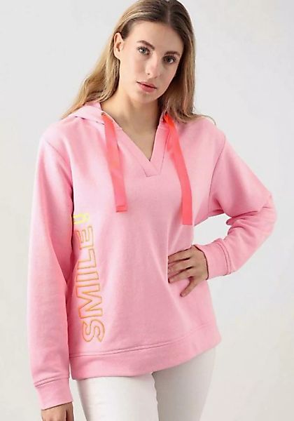 Zwillingsherz Sweatshirt "Smile", mit breiten Bändern, V-Ausschnitt und Det günstig online kaufen